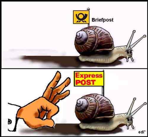 Cartoon: High Speed (medium) by sier-edi tagged express,schnecke,post