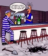 Cartoon: Most wanted (small) by sier-edi tagged entflohener,häftling,bar,drink