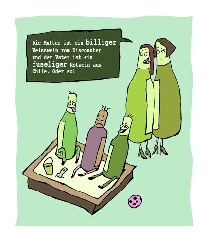 Cartoon: Weini ist doof (medium) by Peter Schumacher tagged erziehung,diskriminierung,kinder,sandkiste,spielen
