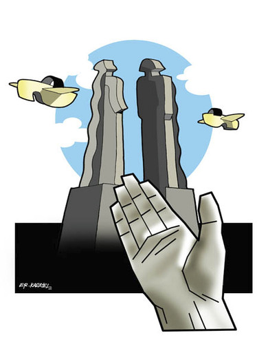 Cartoon: TO SUPPORT SCULPTOR MEHMET AKSOY (medium) by donquichotte tagged sclptr