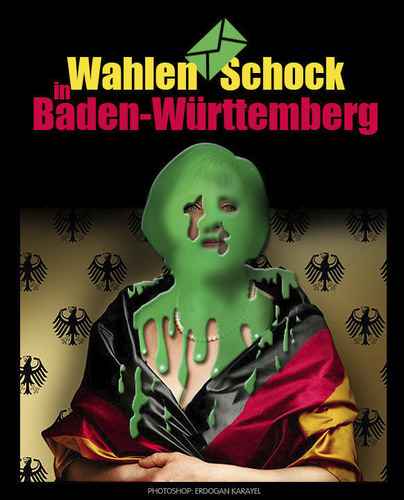 Cartoon: WAHLENSCHOCK IN BW (medium) by donquichotte tagged grüne