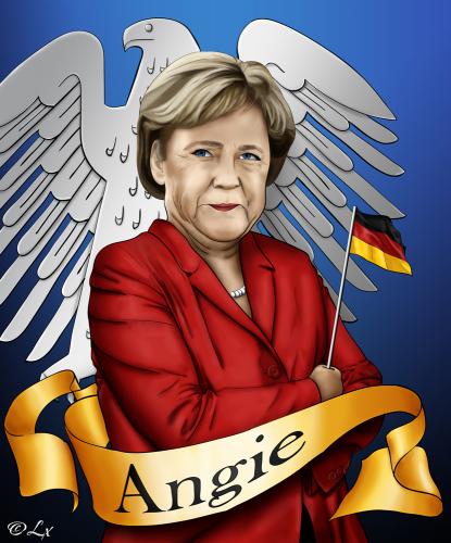 Cartoon: Angela Merkel (medium) by lexluther tagged merkel,angela,deutschland,bundesrepublik,bundeskanzler,bundeskanzlerin