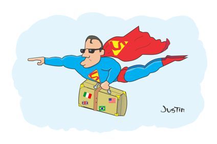 Cartoon: travel  superman (medium) by claude292 tagged movie