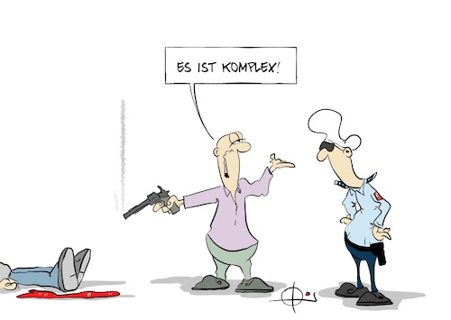 Cartoon: 20260105-Komplex (medium) by Marcus Gottfried tagged merz,komplex,bewertung,framing,venezuela,überfall,trump,maduro,merz,komplex,bewertung,framing,venezuela,überfall,trump,maduro