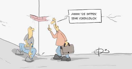 Cartoon: Impfen (medium) by Marcus Gottfried tagged corona,impfen,covid,drogen,corona,impfen,covid,drogen