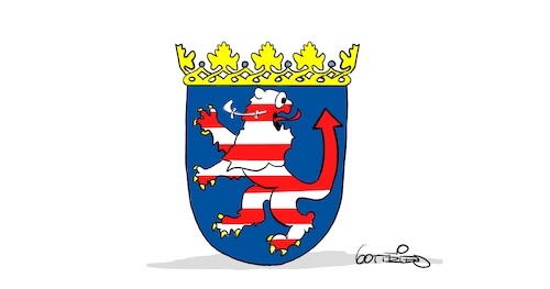 Cartoon: Wappen (medium) by Marcus Gottfried tagged hessen,wahl,landtag,afd,marcus,gottfried,hessen,wahl,landtag,afd,marcus,gottfried