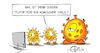 Cartoon: 20220306-KomischerVirus (small) by Marcus Gottfried tagged corona,covid,virus,infektion,russland,ukraine,krieg