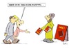Cartoon: Lies! (small) by Marcus Gottfried tagged kuran,kostenlos,verteilung,fussgängerzone,angebot,glauben,panik,islam,buch,titel,englisch,übersetzung,lüge,lies