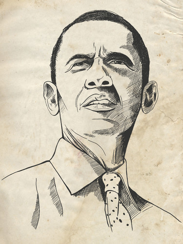 Cartoon: Barack Obama (medium) by Nicoleta Ionescu tagged barack,obama