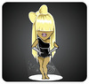 Cartoon: Lady Gaga (small) by Nicoleta Ionescu tagged lady gaga music poker face