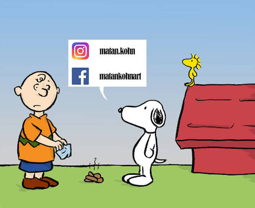 Cartoon: Follow me!!! (medium) by matan_kohn tagged instegram,facebook,funny,snoopy