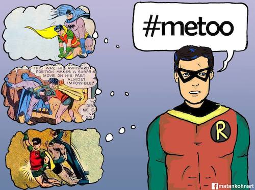 Cartoon: Me too (medium) by matan_kohn tagged metoo,batman,robin,comics,funny,gay