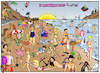 Cartoon: sea of love (small) by matan_kohn tagged sun,beach,funny,poster,many,people,woter,sea,matan,kohn