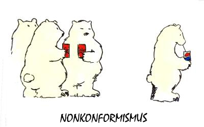 Cartoon: Nonkonformismus (medium) by Thomas Martin tagged bär,eisbär,coke,pepsi,cola