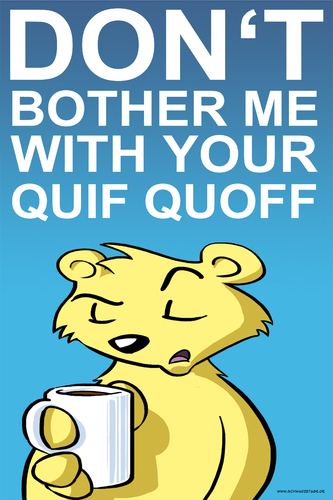 Cartoon: Quif Quoff (medium) by Thomas Martin tagged verdrossenheit