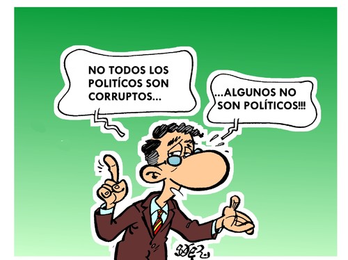 Cartoon: LA CORRUPCION POLITICA (medium) by SOLER tagged corrupcion,politicos,honradez