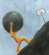 Cartoon: Sisyphus 4 (small) by Davor tagged sisyphos,anstrengung,philosophy,rock,hill,mountain,up,effort