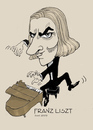 Cartoon: Franz Liszt (small) by frostyhut tagged liszt franz ferenc romantic composer classical pianist piano virtuoso hungarian