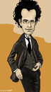 Cartoon: Gustav Mahler (small) by frostyhut tagged german composer mahler suit glasses curly music caricature