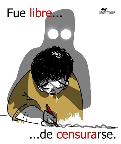 Cartoon: autocensura (medium) by LaRataGris tagged censura,autocensura