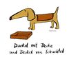 Cartoon: Dackel (small) by Kossak tagged dackel,decke,schachtel,deckel,hund,dog,tier,wortspiel,haustier