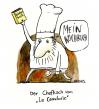 Cartoon: Der Chefkoch (small) by Kossak tagged küche,koch,cannibal,kannibale,telefonbuch,phonebook,cook,restaurant,essen,speisen,eat,dinner