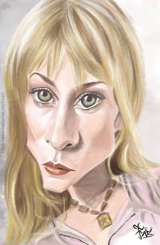 Cartoon: Patricia Arquette Caricature (medium) by Fivi tagged caricature,arquette,patricia