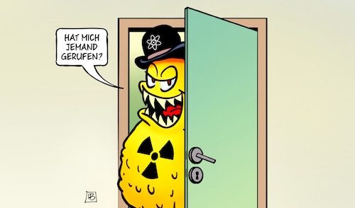 Cartoon: AKWs reaktivieren (medium) by Harm Bengen tagged akws,reaktivieren,gerufen,atomkraft,kernkraft,monster,tür,energie,harm,bengen,cartoon,karikatur,akws,reaktivieren,gerufen,atomkraft,kernkraft,monster,tür,energie,harm,bengen,cartoon,karikatur