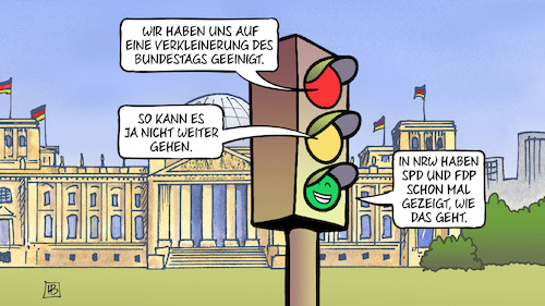 Ampel verkleinert Bundestag