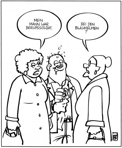 Cartoon: Blauhelm (medium) by Harm Bengen tagged 