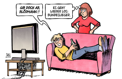 Cartoon: Bundeslieger (medium) by Harm Bengen tagged bundesliga,bundeslieger,sofa,couch,fussball,harm,bengen,cartoon,karikatur,bundesliga,bundeslieger,sofa,couch,fussball,harm,bengen,cartoon,karikatur