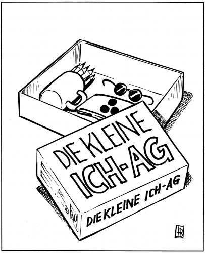Cartoon: Die kleine Ich-AG (medium) by Harm Bengen tagged 