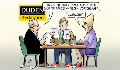 Cartoon: Gletscher (medium) by Harm Bengen tagged duden,redaktion,buch,voll,wörter,rausschmeißen,vorschläge,klimawandel,gletscher,verschwinden,abschmelzen,harm,bengen,cartoon,karikatur,duden,redaktion,buch,voll,wörter,rausschmeißen,vorschläge,klimawandel,gletscher,verschwinden,abschmelzen,harm,bengen,cartoon,karikatur