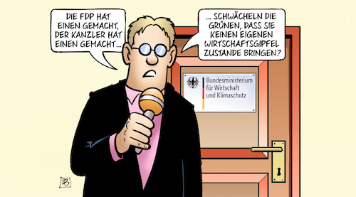 Cartoon: Jedem seinen Gipfel (medium) by Harm Bengen tagged wirtschaftsgipfel,lindner,fdp,kanzler,scholz,spd,reporter,wirtschaftsministerium,gruene,schwaecheln,harm,bengen,cartoon,karikatur,wirtschaftsgipfel,lindner,fdp,kanzler,scholz,spd,reporter,wirtschaftsministerium,gruene,schwaecheln,harm,bengen,cartoon,karikatur