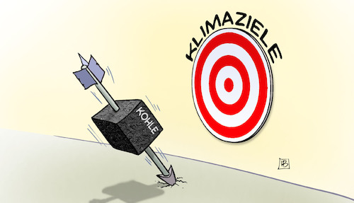 Cartoon: Klimaziel und Kohle (medium) by Harm Bengen tagged klimaziele,kohle,zielscheibe,pfeil,klimaschutz,klimawandel,harm,bengen,cartoon,karikatur,klimaziele,kohle,zielscheibe,pfeil,klimaschutz,klimawandel,harm,bengen,cartoon,karikatur