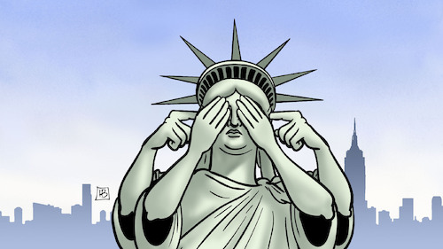 Cartoon: Lady Liberty wartet (medium) by Harm Bengen tagged bürgerkrieg,liberty,freiheitsstatue,hören,sehen,augen,usa,wahl,trump,harris,harm,bengen,cartoon,karikatur,bürgerkrieg,liberty,freiheitsstatue,hören,sehen,augen,usa,wahl,trump,harris,harm,bengen,cartoon,karikatur