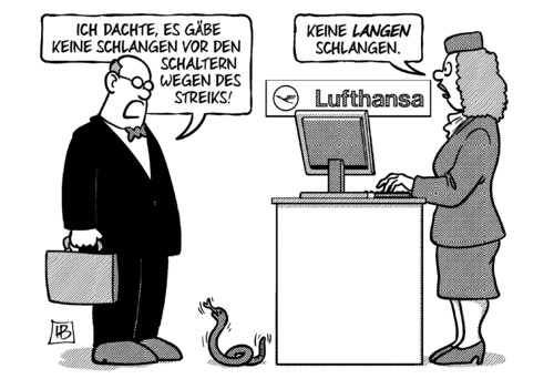 Lufthansa-Schlange
