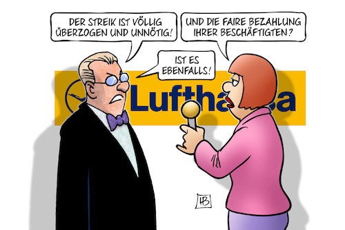 Lufthansa-Streik und Bezahlung