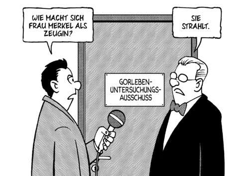 Merkel vor Gorlebenausschuss Merkel vor Gorlebenausschuss