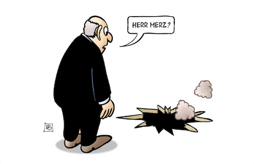 Cartoon: Merz-Crash (medium) by Harm Bengen tagged loch,durchbruch,durchgefallen,einbruch,crash,kanzlerwahl,bundestag,merz,harm,bengen,cartoon,karikatur,loch,durchbruch,durchgefallen,einbruch,crash,kanzlerwahl,bundestag,merz,harm,bengen,cartoon,karikatur