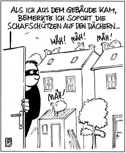 Cartoon: Schafschützen (medium) by Harm Bengen tagged 