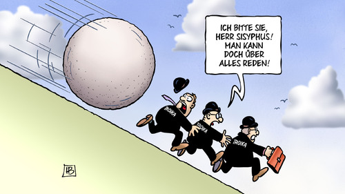 Cartoon: Sisyphus macht Schluss (medium) by Harm Bengen tagged sisyphus,sisyphos,troika,schulden,grieche,eu,europa,griechenland,wahl,alexis,tsipras,links,syriza,harm,bengen,cartoon,karikatur,sisyphus,sisyphos,troika,schulden,grieche,eu,europa,griechenland,wahl,alexis,tsipras,links,syriza,harm,bengen,cartoon,karikatur
