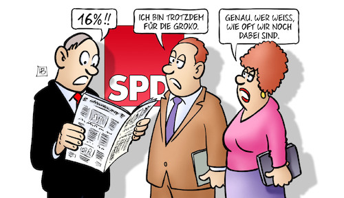 Cartoon: SPD 16 Prozent (medium) by Harm Bengen tagged spd,16,prozent,umfragen,absturz,groko,letzte,chance,harm,bengen,cartoon,karikatur,spd,16,prozent,umfragen,absturz,groko,letzte,chance,harm,bengen,cartoon,karikatur