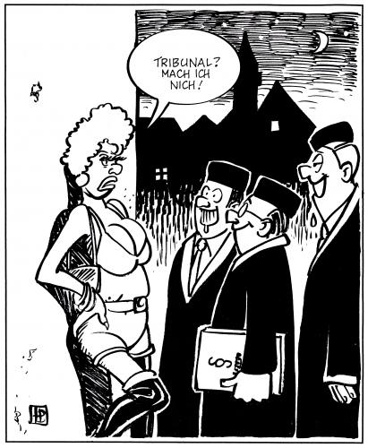 Cartoon: Tribunal (medium) by Harm Bengen tagged 