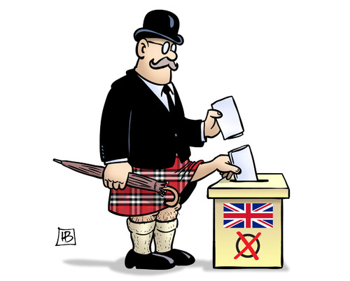 Cartoon: UK-Schottland-Wahl (medium) by Harm Bengen tagged uk,wahl,wahlen,grossbritannien,schottland,kilt,rock,urne,wahlurne,harm,bengen,cartoon,karikatur,uk,wahl,wahlen,grossbritannien,schottland,kilt,rock,urne,wahlurne,harm,bengen,cartoon,karikatur