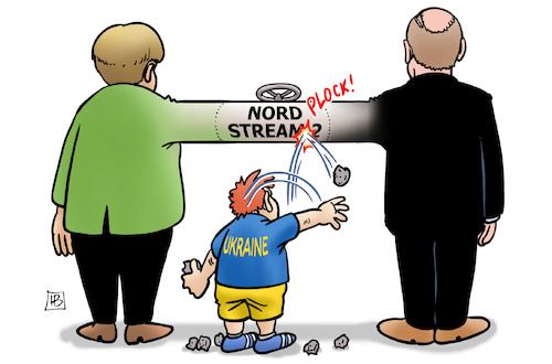 Ukraine wirft Steine