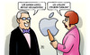 Cartoon: Apple-News (small) by Harm Bengen tagged neuigkeiten,apple,iphone,cook,steuern,irland,steuerhinterziehung,harm,bengen,cartoon,karikatur