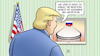 Cartoon: Aufteilung Vermögenswerte (small) by Harm Bengen tagged aufteilung,vermögenswerte,besetzten,gebiet,ausnahme,golfplätze,trump,putin,usa,russland,ukraine,krieg,telefonat,videokonferenz,tisch,harm,bengen,cartoon,karikatur