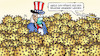 Cartoon: Bällebad USA (small) by Harm Bengen tagged uncle,sam,bällebad,corona,pandemie,usa,harm,bengen,cartoon,karikatur
