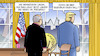 Cartoon: Ball bei Trump (small) by Harm Bengen tagged demokraten,ball,president,trump,usa,haushalt,shutdown,oval,office,fenster,bruch,harm,bengen,cartoon,karikatur